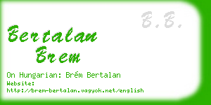 bertalan brem business card